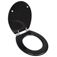 vidaXL WC-istuin soft close MDF yksinkertainen muotoilu musta hinta ja tiedot | Ei ole määritelty Saniteettitarvikkeet | hobbyhall.fi