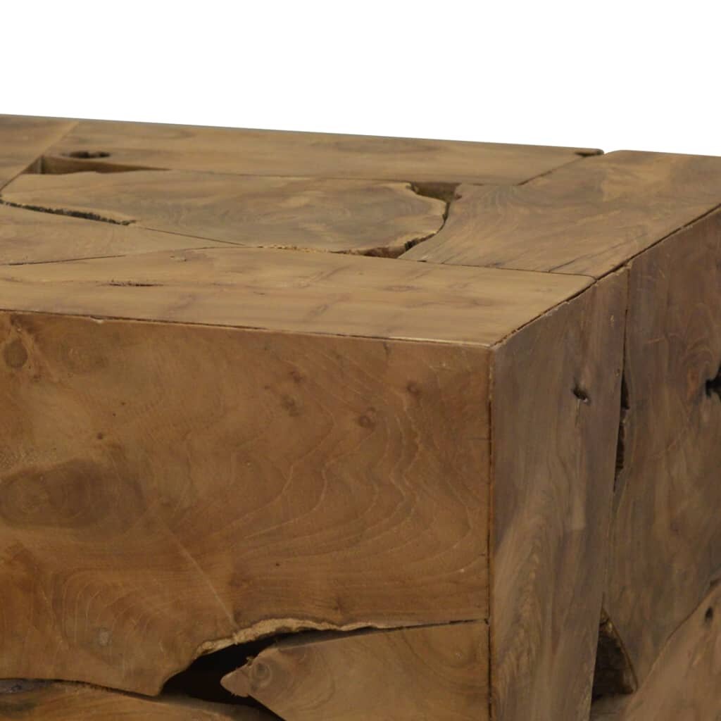 vidaXL Sohvapöytä 50x50x35 cm aito tiikki ruskea hinta ja tiedot | Sohvapöydät | hobbyhall.fi