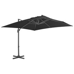 vidaXL Riippuva aurinkovarjo alumiinipylväällä 300x300 cm antrasiitti hinta ja tiedot | Aurinkovarjot ja markiisit | hobbyhall.fi