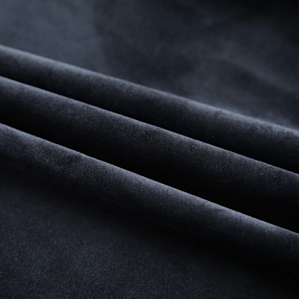 vidaXL Pimennysverho koukuilla sametti musta 290x245 cm hinta ja tiedot | Verhot | hobbyhall.fi