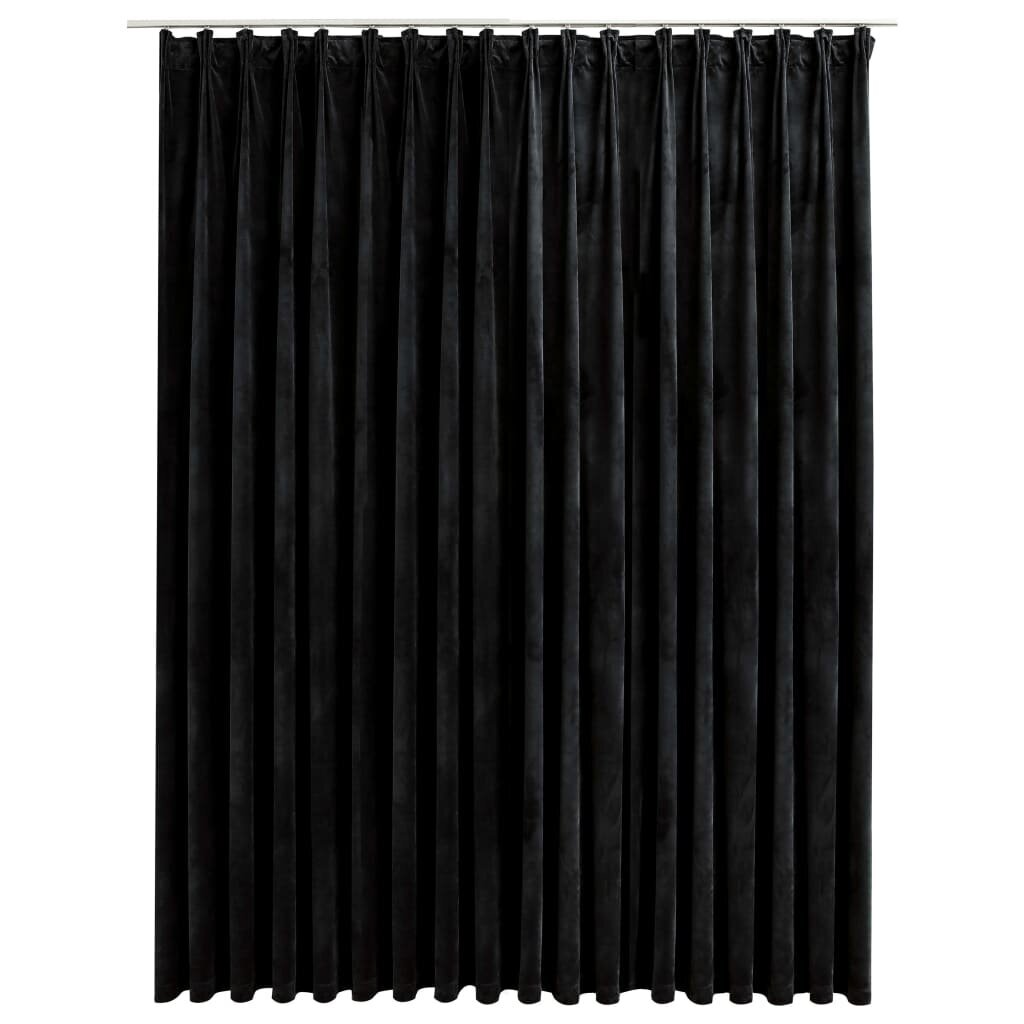 vidaXL Pimennysverho koukuilla sametti musta 290x245 cm hinta ja tiedot | Verhot | hobbyhall.fi