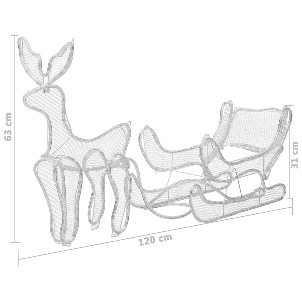 vidaXL Jouluvalot poro ja reki verkolla 432 LED-valoa hinta ja tiedot | Joulukoristeet | hobbyhall.fi