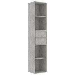 vidaXL Kirjahylly betoninharmaa 36x30x171 cm lastulevy hinta ja tiedot | Hyllyt | hobbyhall.fi