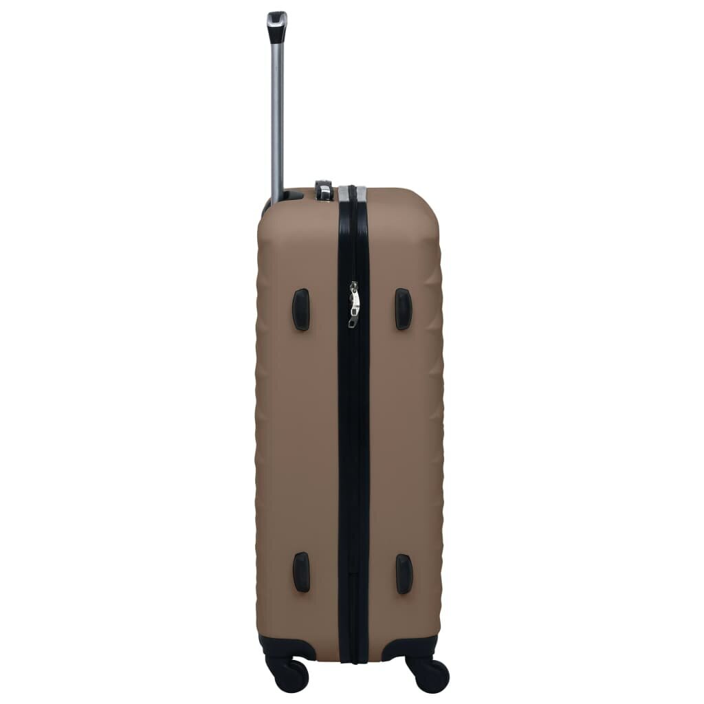 vidaXL Kovapintainen matkalaukkusetti 2 kpl ruskea ABS hinta ja tiedot | Matkalaukut ja -kassit | hobbyhall.fi