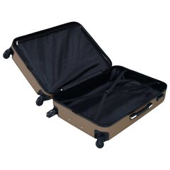 vidaXL Kovapintainen matkalaukkusetti 2 kpl ruskea ABS hinta ja tiedot | Matkalaukut ja matkakassit | hobbyhall.fi