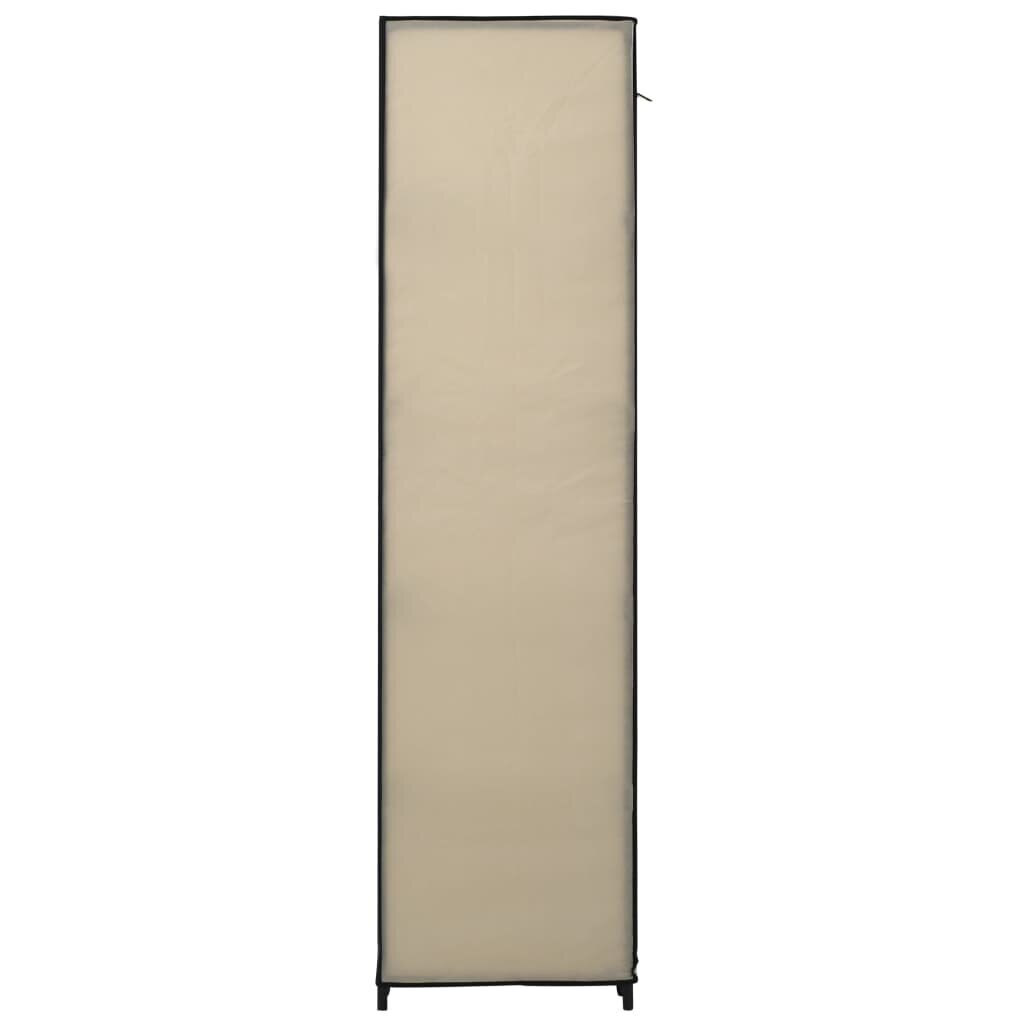 vidaXL Kokoontaitettava vaatekaappi kerma 110 x 45 x 175 cm kangas hinta ja tiedot | Kaapit | hobbyhall.fi