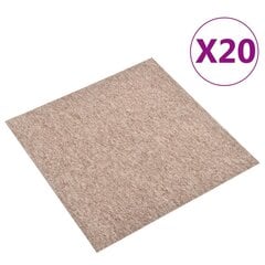 vidaXL Tekstiililaatta 20 kpl 5 m² 50x50 cm beige hinta ja tiedot | Isot matot | hobbyhall.fi