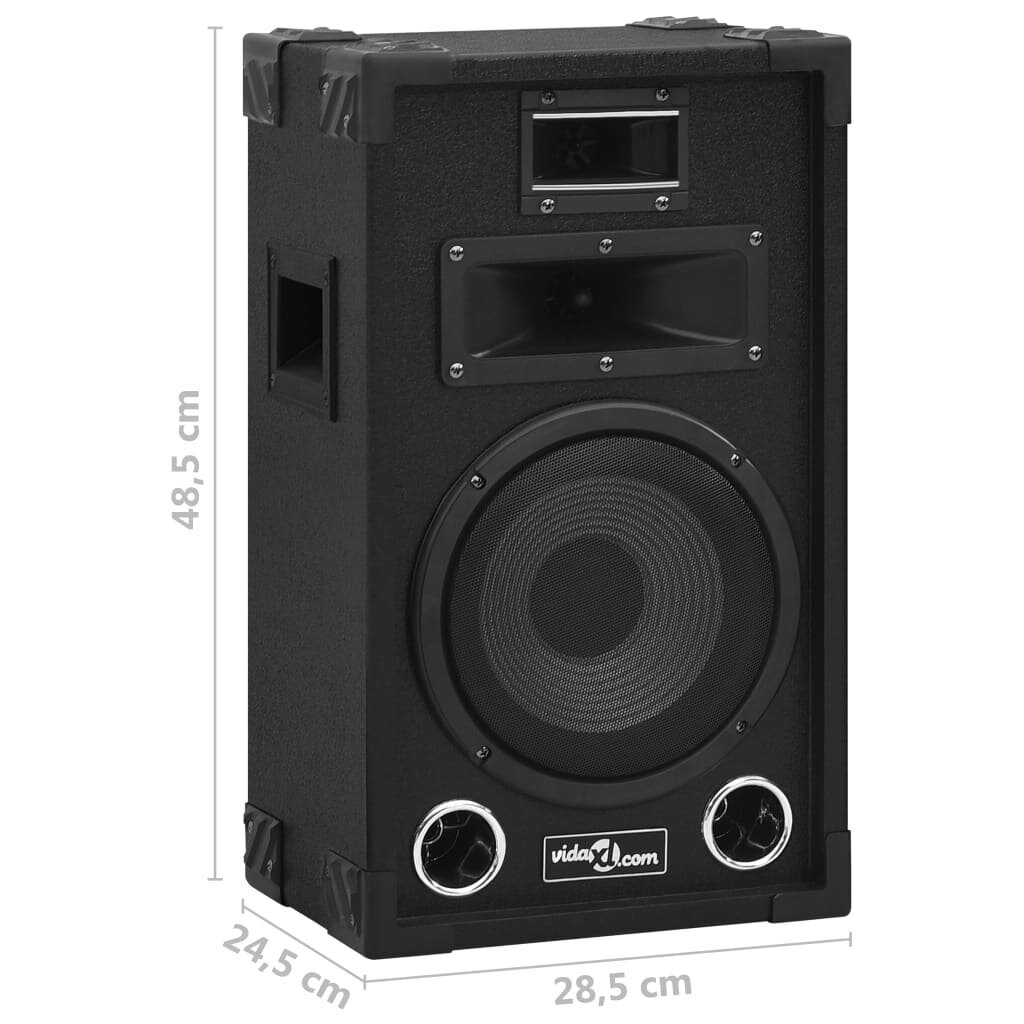 vidaXL Passiiviset Hi-Fi-lavakaiuttimet 2 kpl 800 W musta hinta ja tiedot | Kaiuttimet | hobbyhall.fi