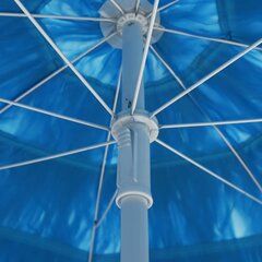 vidaXL Hawaii Rantavarjo sininen 180 cm hinta ja tiedot | Aurinkovarjot ja markiisit | hobbyhall.fi