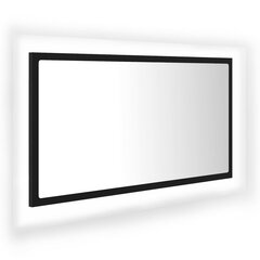 vidaXL LED-kylpyhuonepeili musta 80x8,5x37 cm akryyli hinta ja tiedot | Kylpyhuonepeilit | hobbyhall.fi