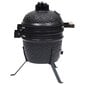 vidaXL Kamado 2-in-1 grilli/savustin keramiikka 56 cm musta hinta ja tiedot | Grillit | hobbyhall.fi