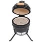 vidaXL Kamado 2-in-1 grilli/savustin keramiikka 56 cm musta hinta ja tiedot | Grillit | hobbyhall.fi