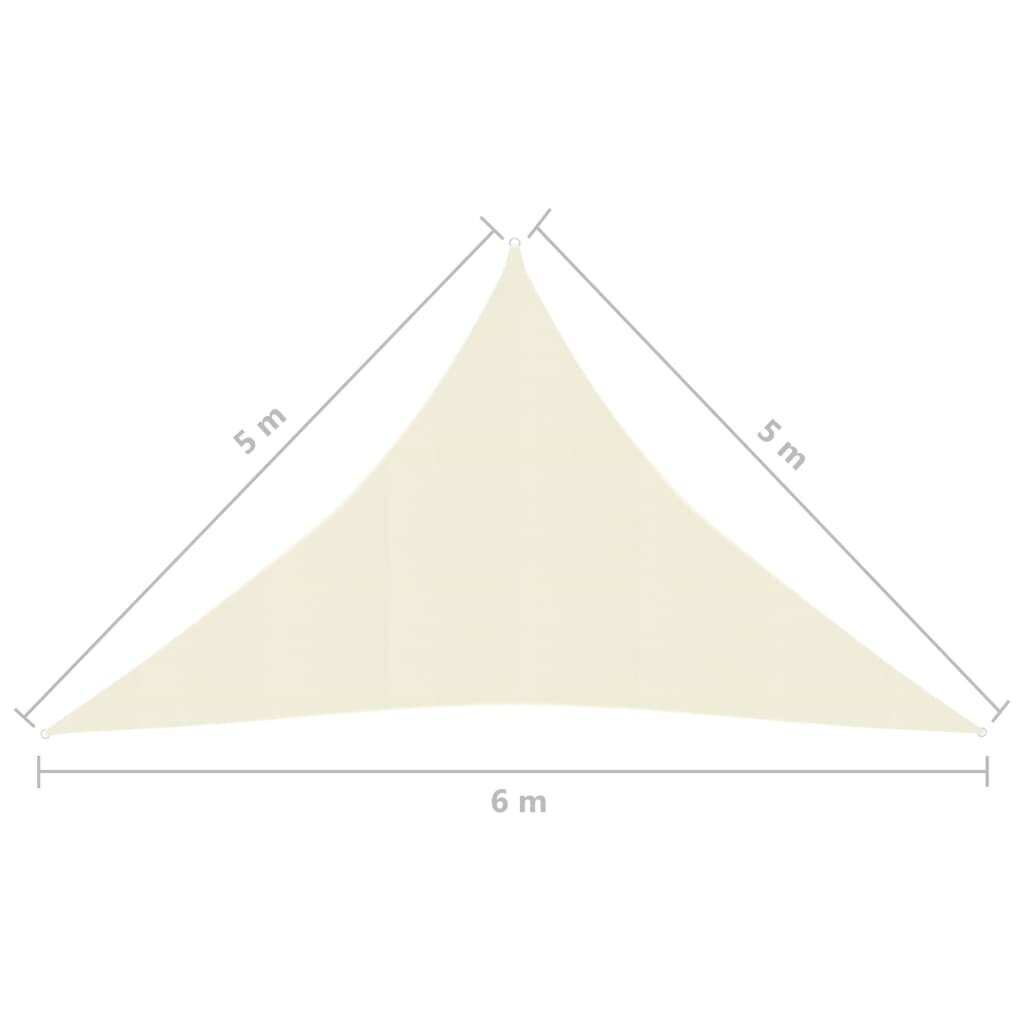 vidaXL Aurinkopurje 160 g/m² kerma 5x5x6 m HDPE hinta ja tiedot | Aurinkovarjot ja markiisit | hobbyhall.fi