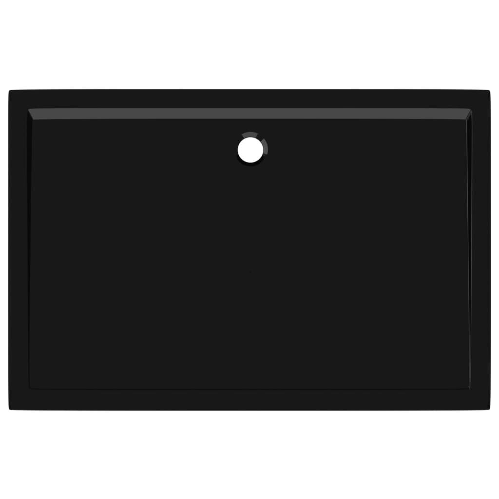 vidaXL Suihkualusta suorakaide ABS musta 80x120 cm hinta ja tiedot | Suihkualtaat | hobbyhall.fi