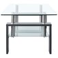 vidaXL Sohvapöytä harmaa ja läpinäkyvä 95x55x40 cm karkaistu lasi hinta ja tiedot | Sohvapöydät | hobbyhall.fi