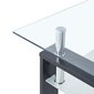 vidaXL Sohvapöytä harmaa ja läpinäkyvä 95x55x40 cm karkaistu lasi hinta ja tiedot | Sohvapöydät | hobbyhall.fi