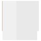 vidaXL Vaatekaappi korkeakiilto valkoinen 100x32,5x35 cm lastulevy hinta ja tiedot | Kaapit | hobbyhall.fi