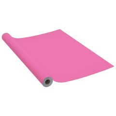 vidaXL Itseliimautuva huonekalukalvo korkeakiilto pinkki 500x90 cm PVC hinta ja tiedot | Ikkunakalvot ja kontaktimuovit | hobbyhall.fi