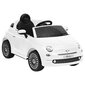 vidaXL Lasten sähköauto Fiat 500 valkoinen hinta ja tiedot | Lasten sähköautot | hobbyhall.fi