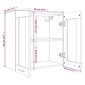 vidaXL Riippuva lasikaappi savutammi 60x31x60 cm tekninen puu hinta ja tiedot | Keittiön kaapit | hobbyhall.fi