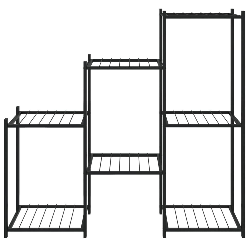 vidaXL Kukkateline 83x25x80 cm musta rauta hinta ja tiedot | Kukkatelineet ja kukkapöydät | hobbyhall.fi