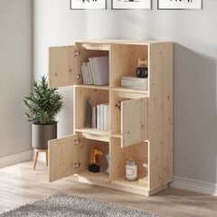 vidaXL Kaappi 74x35x117 cm täysi mänty hinta ja tiedot | Olohuoneen kaapit ja lipastot | hobbyhall.fi