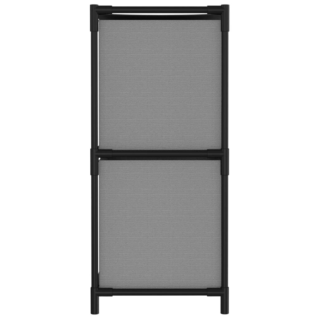 vidaXL Varastokaappi 4 kangaskorilla harmaa 63x30x71 cm teräs hinta ja tiedot | Olohuoneen kaapit ja lipastot | hobbyhall.fi