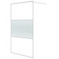 vidaXL Walk-in suihkuseinäke valkoinen 115x195 cm kirkas ESG-lasi hinta ja tiedot | Suihkuseinät ja -ovet | hobbyhall.fi