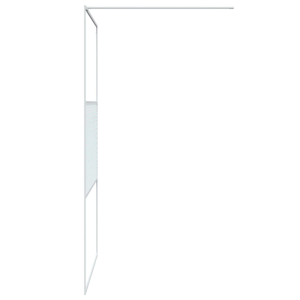 vidaXL Walk-in suihkuseinäke valkoinen 115x195 cm kirkas ESG-lasi hinta ja tiedot | Suihkuseinät ja -ovet | hobbyhall.fi