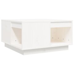 vidaXL Sohvapöytä valkoinen 60x61x32,5 cm täysi mänty hinta ja tiedot | Sohvapöydät | hobbyhall.fi