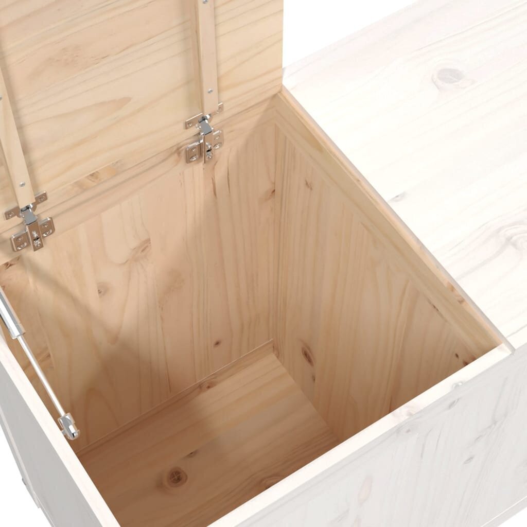 vidaXL Pyykkilaatikko valkoinen 88,5x44x66 cm täysi mänty hinta ja tiedot | Kylpyhuoneen sisustus | hobbyhall.fi