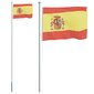 vidaXL Espanjan lippu ja lipputanko 6,23 m alumiini hinta ja tiedot | Liput | hobbyhall.fi