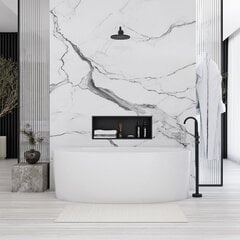 Kylpyhuoneen syvennyshylly, nikkeli, 30x60 musta matto hinta ja tiedot | Kylpyhuoneen sisustus | hobbyhall.fi