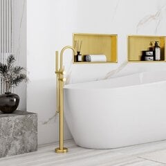 Kylpyhuoneen syvennyshylly, nikkeli, 30x45 harjattu kulta hinta ja tiedot | Kylpyhuoneen sisustus | hobbyhall.fi
