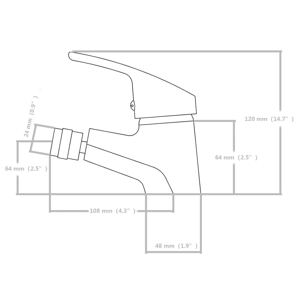 vidaXL Bideehana 2 kpl kromi hinta ja tiedot | Pesualtaat | hobbyhall.fi