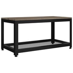 vidaXL Sohvapöytä harmaa ja musta 90x45x45 cm MDF ja rauta hinta ja tiedot | Sohvapöydät | hobbyhall.fi