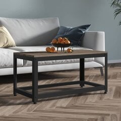 vidaXL Sohvapöytä harmaa ja musta 90x45x45 cm MDF ja rauta hinta ja tiedot | Sohvapöydät | hobbyhall.fi