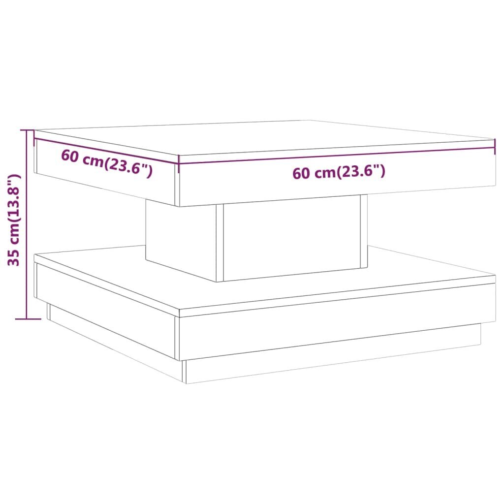 vidaXL Sohvapöytä vaaleanruskea 60x60x35 cm MDF hinta ja tiedot | Sohvapöydät | hobbyhall.fi