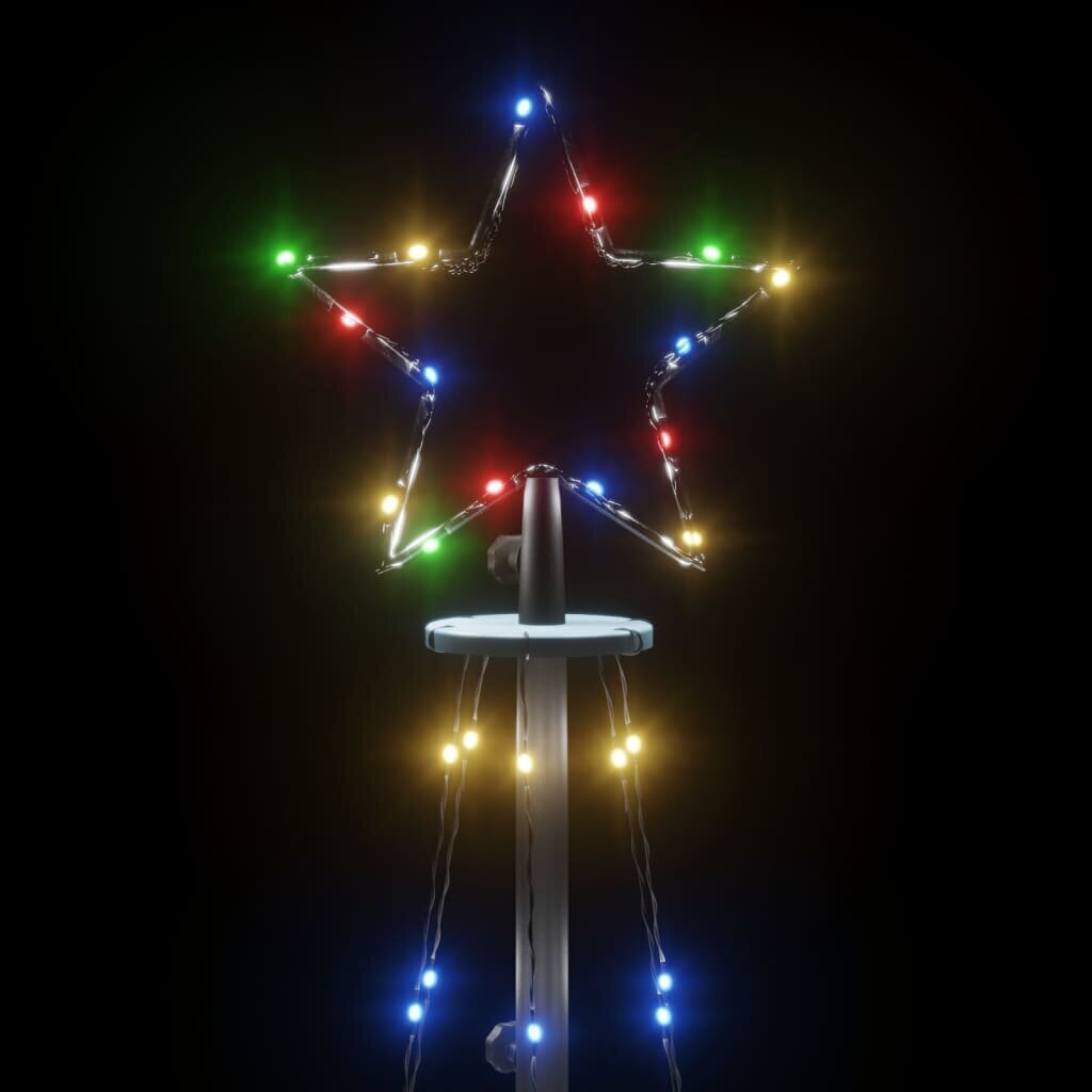 vidaXL Joulukuusi piikillä 108 moniväristä LED-valoa 180 cm hinta ja tiedot | Jouluvalot | hobbyhall.fi
