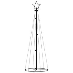 vidaXL Kartio joulukuusi 108 lämpimän valkoista LED-valoa 70x180 cm hinta ja tiedot | Joulukoristeet | hobbyhall.fi