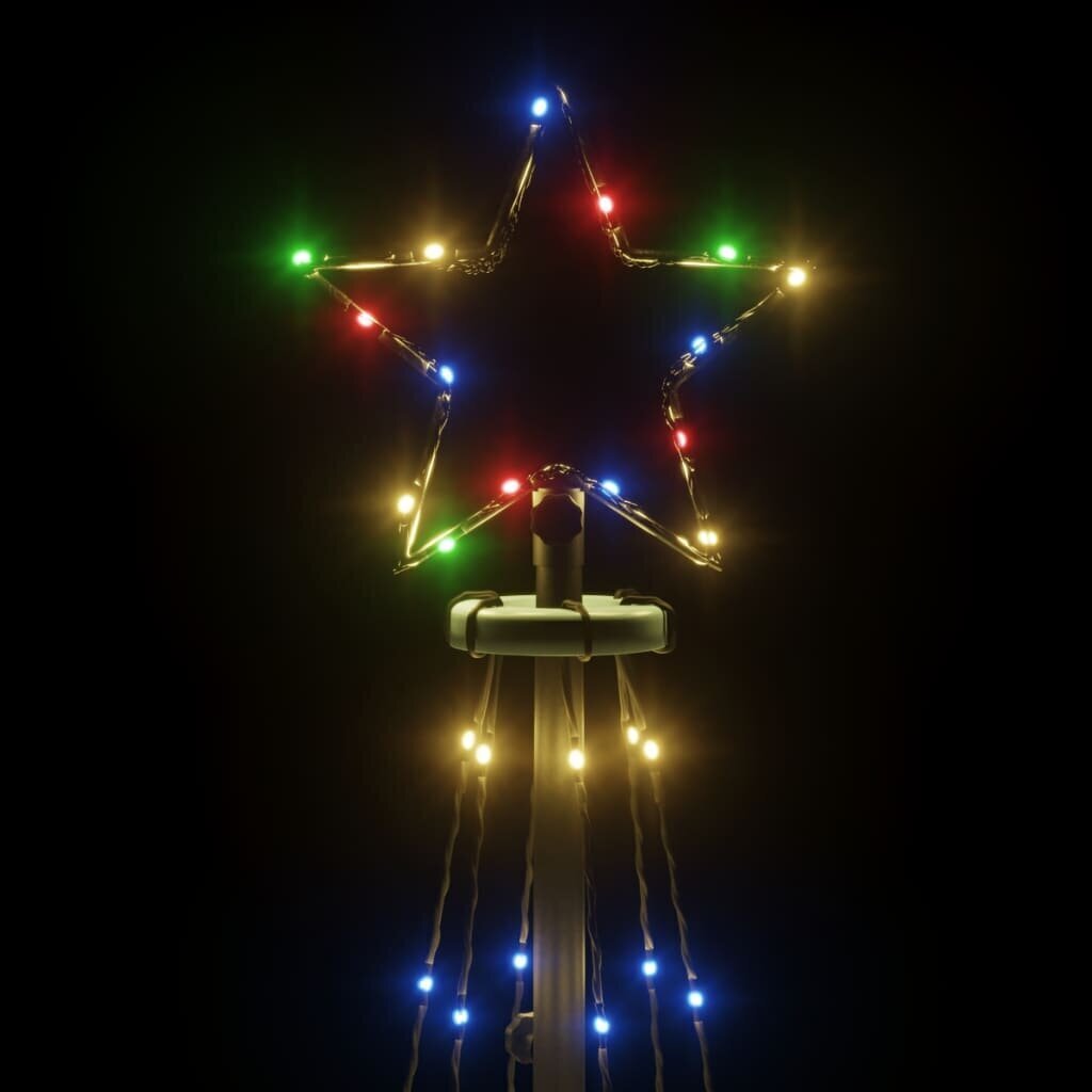 vidaXL Kartio joulukuusi 108 värikästä LED-valoa 70x180 cm hinta ja tiedot | Joulukoristeet | hobbyhall.fi