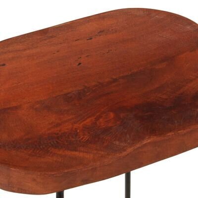 vidaXL Gavin baarijakkarat 2 kpl 45x38x53 cm täysi mangopuu hinta ja tiedot | Ruokapöydän tuolit | hobbyhall.fi