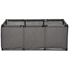 vidaXL Säilytyslaatikko harmaa 105x34,5x45 cm kangas hinta ja tiedot | Pieneläinten häkit ja tarvikkeet | hobbyhall.fi