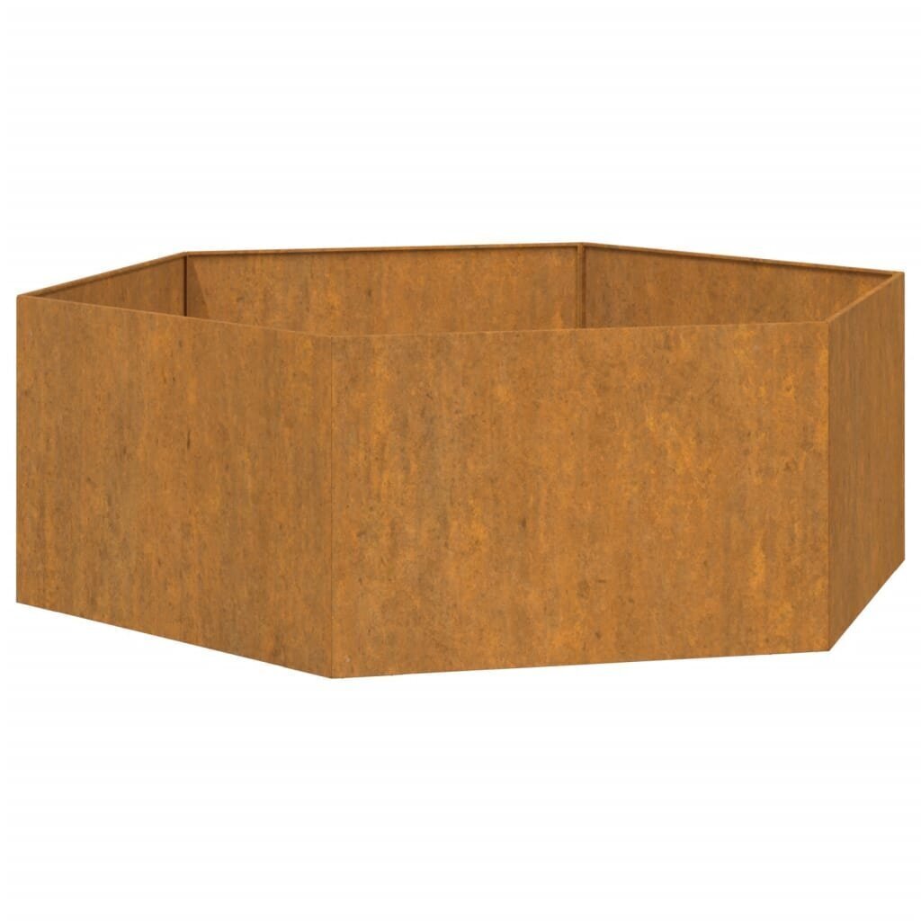 vidaXL Kukkalaatikko ruoste 138x120x45 cm Corten teräs hinta ja tiedot | Kukkalaatikot | hobbyhall.fi