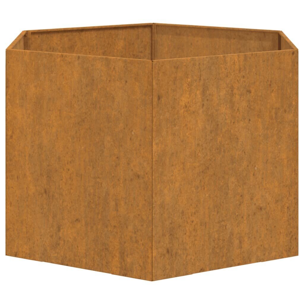 vidaXL Kukkalaatikko ruoste 60x60x45 cm Corten teräs hinta ja tiedot | Kukkalaatikot | hobbyhall.fi