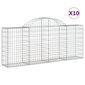 vidaXL Kaarevat kivikorit 10 kpl 200x30x80/100 cm galvanoitu rauta hinta ja tiedot | Aidat ja tarvikkeet | hobbyhall.fi