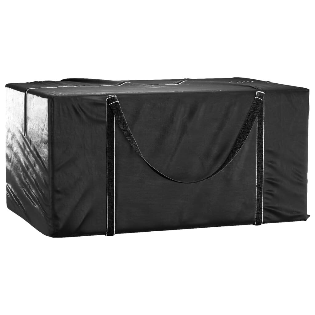 vidaXL Ulkotyynyjen säilytyskassi musta 150x75x75 cm polyeteeni hinta ja tiedot | Istuintyynyt, pehmusteet ja päälliset | hobbyhall.fi