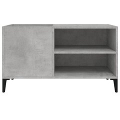 vidaXL LP-levyjen säilytyskaappi betoninharmaa 84,5x38x48 cm puu hinta ja tiedot | Olohuoneen kaapit ja lipastot | hobbyhall.fi