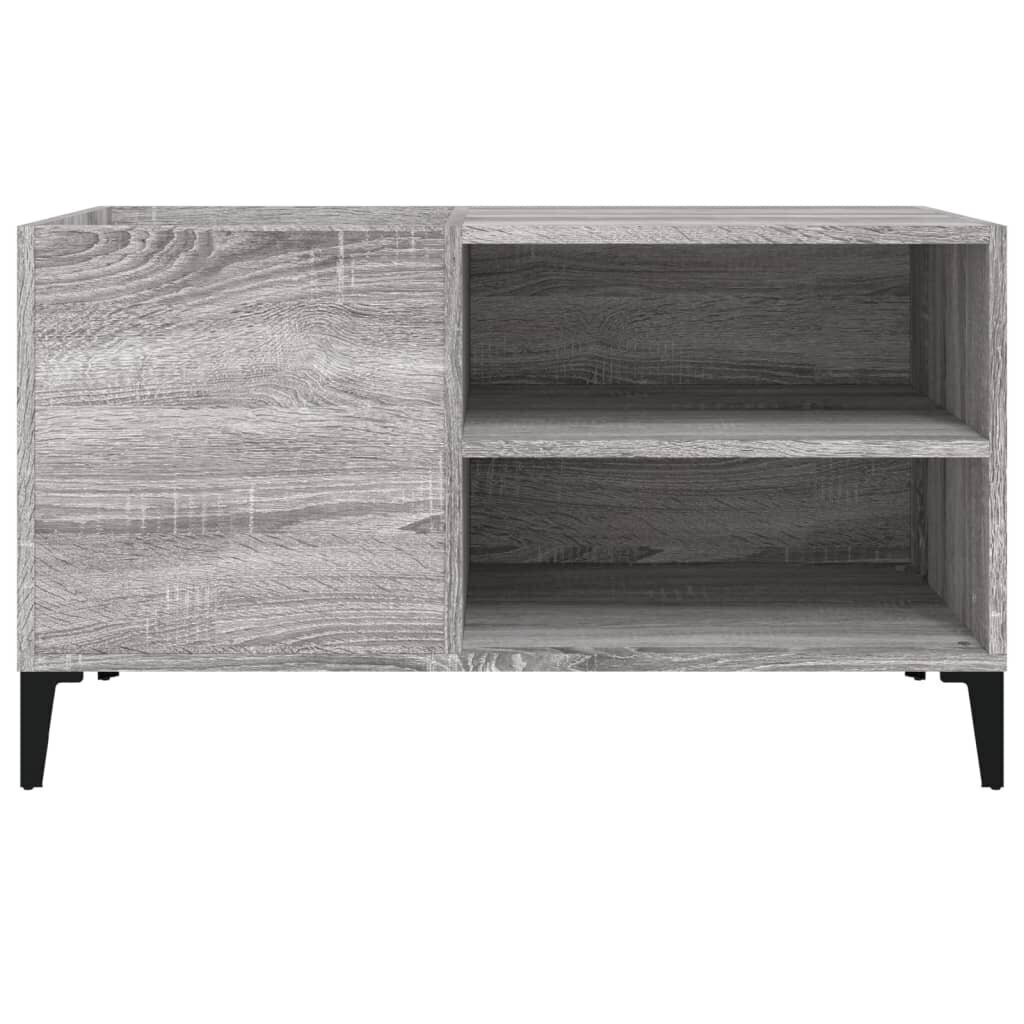 vidaXL LP-levyjen säilytyskaappi harmaa Sonoma 84,5x38x48 cm puu hinta ja tiedot | Olohuoneen kaapit ja lipastot | hobbyhall.fi