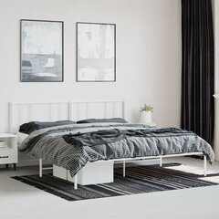 vidaXL Metallinen sängynrunko päädyillä valkoinen 180x200 cm hinta ja tiedot | Sängyt | hobbyhall.fi